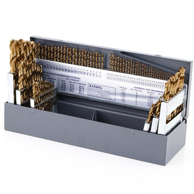 #ad #ad 115pcs Cobalt Drill Bit Set M35 High Speed Steel Twist Jobber Length Kit wit... $179.18