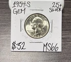1954-S WASHINGTON SILVER QUARTER ~ CH/BU+ ~BEAUTIFUL COIN~