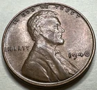 1940 Lincoln Wheat Cent Penny 2152X