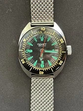 Watch Poljot Amphibian USSR Mechanical Wristwatch Vintage Diver Watch 23j #6307