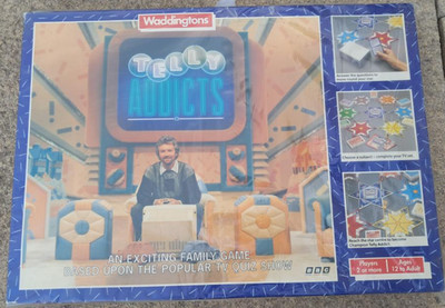 Vintage Waddingtons, Telly Addicts Brettspiel, 1989, vollständig.