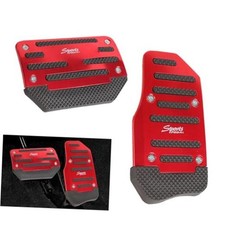 2 PCS Car Accelerator Brake Foot Pedal Set, Alloy Anti-Rust Structure Pedal