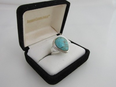BARSE Sterling Silver Turquoise Ring 925 Size 6 3/4 6.75 Braid Detail