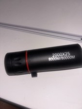 2000x25 Compact Monocular Telescope, Coated Roof Prism, 25mm Lens Black