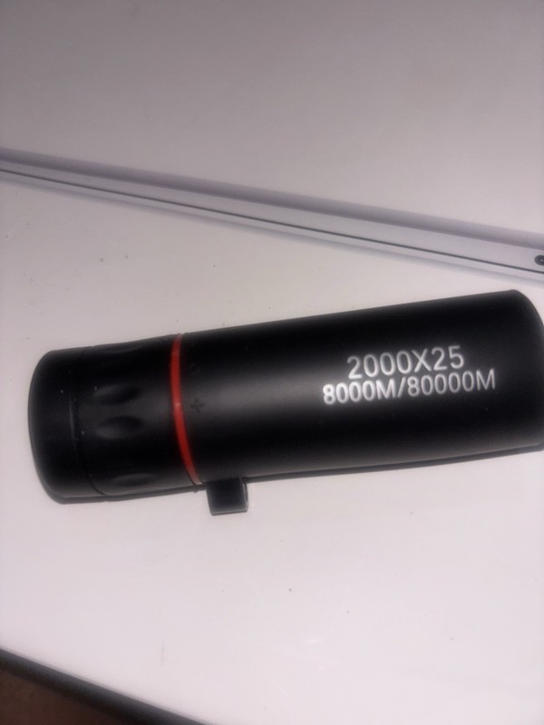 2000x25 Compact Monocular Telescope, Coated Roof Prism, 25mm Lens Black