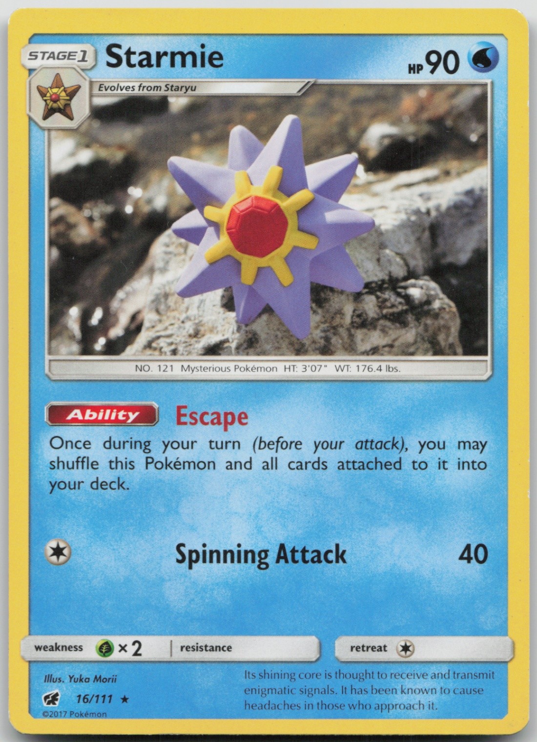 Starmie 16/111 Rare SM - Crimson Invasion LP Normal
