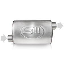 Stainless Works Tm5s25o25ops Turbo S-tube Muffler 2.5 Offsetoffset Opp Side Stainless Works Tm5s25o25ops Turbo S-tube Muffler 2.5 Offsetoffset Opp Side