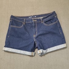 Old Navy Jean Shorts Womens Size 12 Mid Rise Wow Rolled Hem