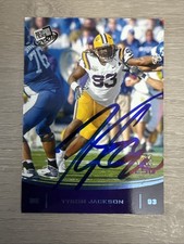 2009 Press Pass Tyson Jackson Signed Autographed Rookie Card LSU Tigers Chiefs. rookie card picture