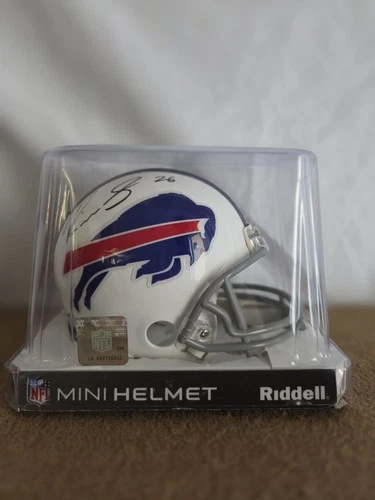 BUFFALO BILLS DEVIN SINGLETARY #26 SIGNED BILLS RIDDELL MINI HELMET JSA