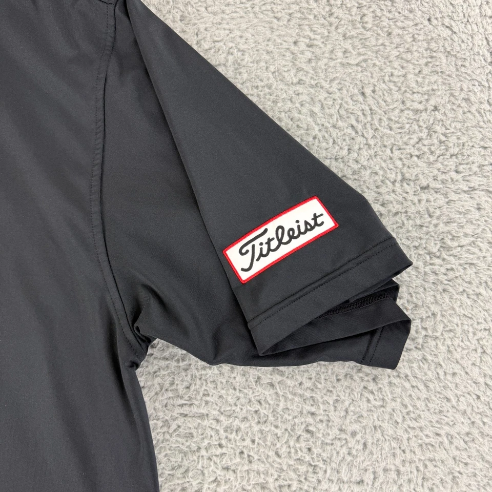 FootJoy Titleist Golf Polo Shirt Mens Large Black Prodry Lisle Short Sleeve - Image 3 of 4
