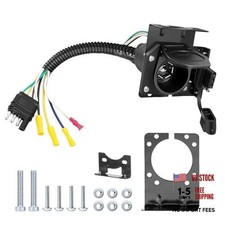 4-Way Flat to 7-Way RV Blade Adapter Kit 7 Pin 4 to 7 Pin Trailer Plug
