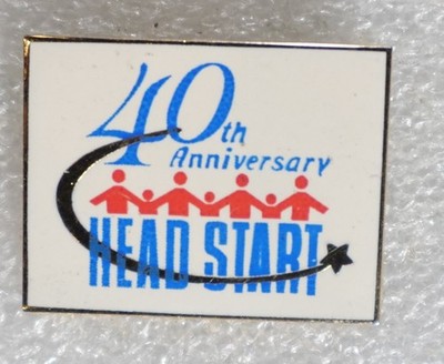 Head Start Pinback Button 40th Anniversary Rectangular 2005