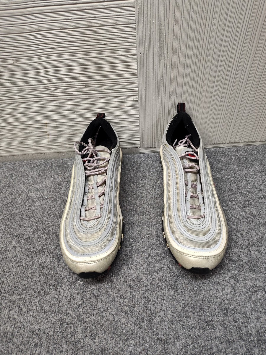 Nike Air Max 97 Men Athletic Sneaker 13 Metallic Silver Lace Up Low Top Training — product photo 2 of 16