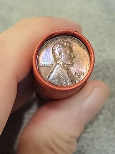 Amazing Au+ 1931 S&D Mint Penny Ends Of Lincoln Wheat Cent Roll