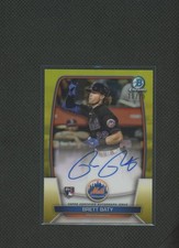2023 Bowman Chrome Rookie Yellow Refractor 19/75 Brett Baty #CRA-BB Auto RC