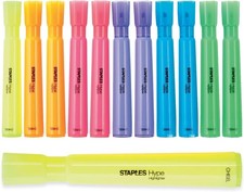 Hype Highlighters - Chisel Tip, Fluorescent Y...