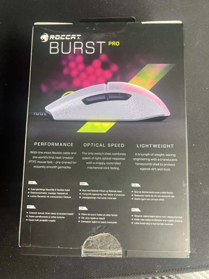 Roccat Burst Pro Optical Pro Gaming Maus, Weiß, Leicht Noch Originalverpackt! - Bild 2 von 4