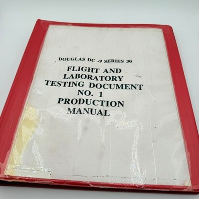 McDonnell Douglas DC-9 Series 30 Flight Testing Production Manual 1980 Red