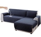 Genina Sectional Couch Covers for Dogs L Shaped Sofa Covers Chaise Lounge 