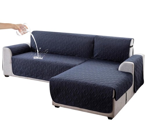 Genina Schnitt Couch Bezüge für Hunde L Form Sofabezüge Chaiselongue