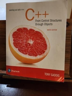 Starting Out with C++ from Control Str..., Gaddis, Tony