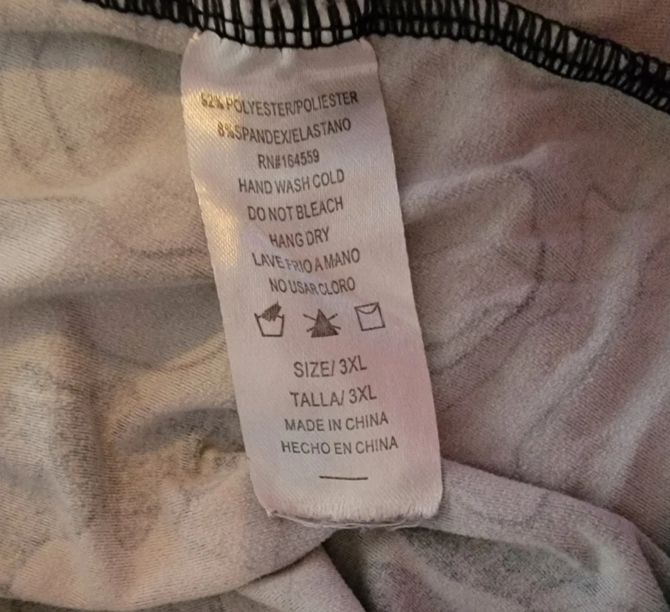 Lounge Pant, Black Camo, Wide Leg Womens Plus 3x - Image 4 of 4