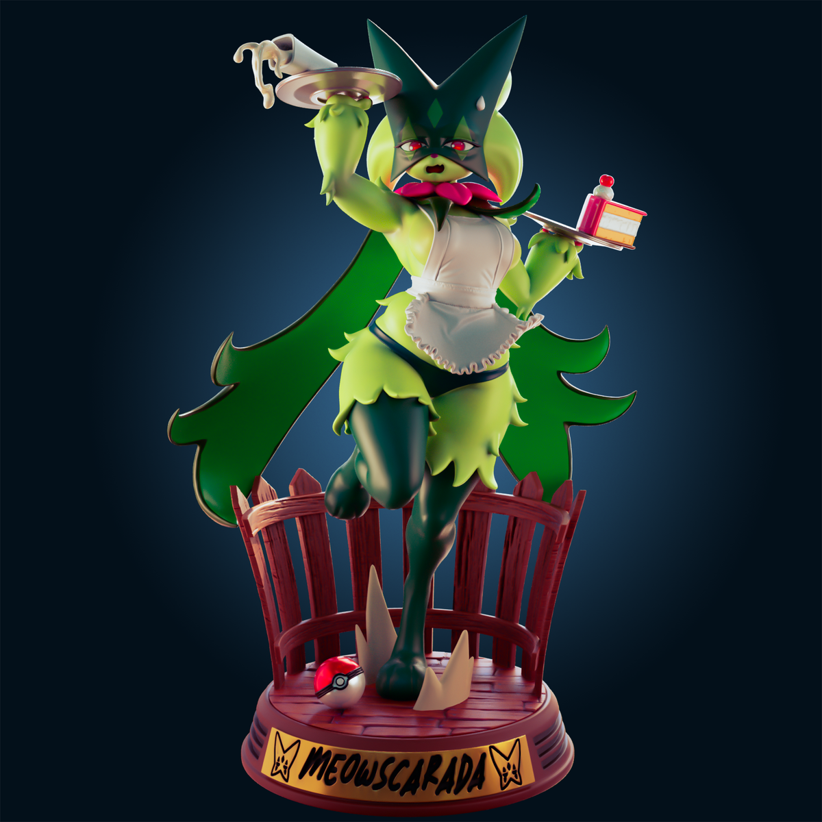 Thicc Mommy Meowscarada Furry 1/7 Scale Figure Resin Model Garage