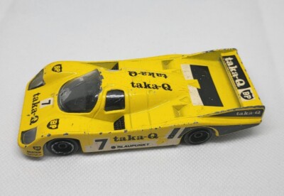 Corgi Porsche 956 Die Cast Rennwagen 1985 Taka-Q Blaupunkt Le Mans gelb