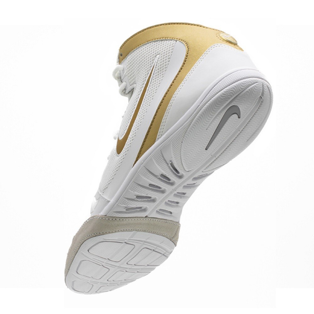 Mens size 8.5-Nike Freek White Metallic Gold Grey Wrestling Shoe 316403-100 nby Nike Freek White Metallic Gold Grey Wrestling Shoe 316403  main image 3