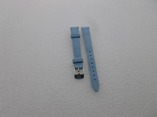 Genuine Michele 12mm Light Blue Grosgrain Watch Band Strap Pre-Owned - Foto 2 di 4