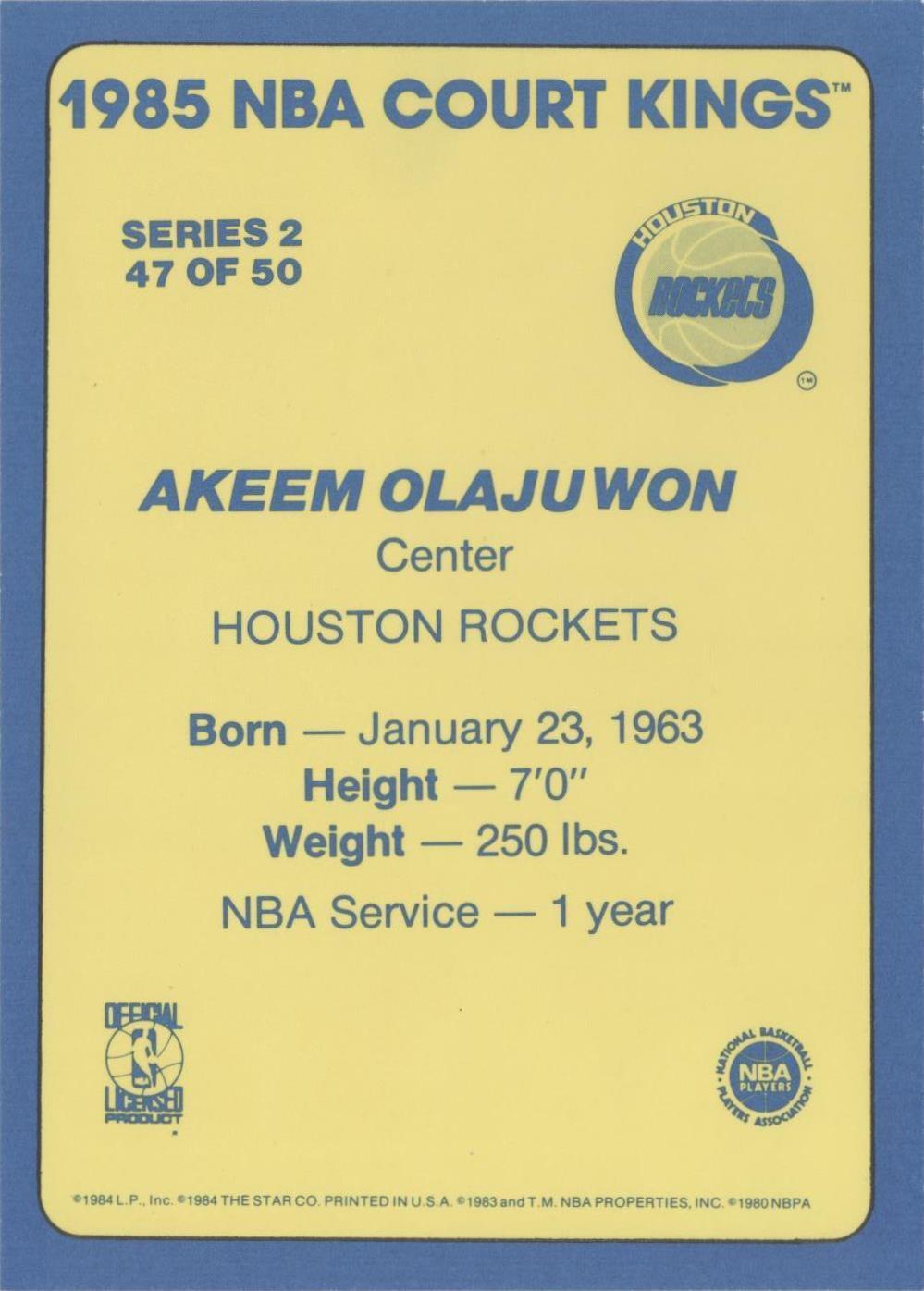 1984-85 Star - Hakeem Olajuwon #47 for sale | eBay