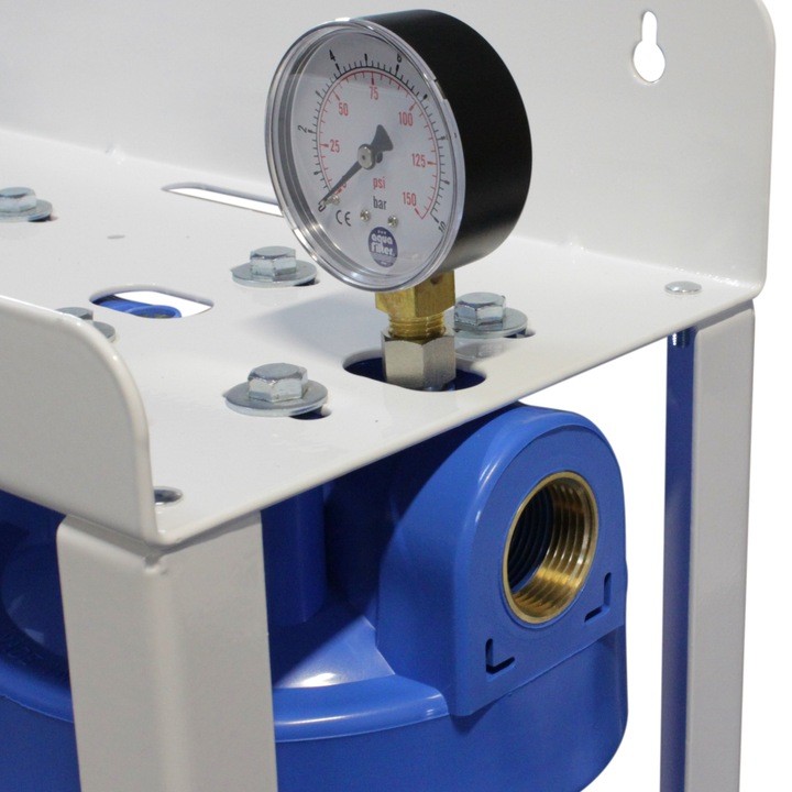 2 Stage Whole House High Flow Water Filter Dechlorinator Chlorine Removal 1"" BB