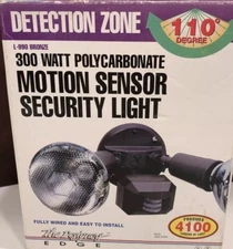 MOTION SECURITY LIGHT BRONZE DESIGNERS EDGE L-990 NEW 110 Degree