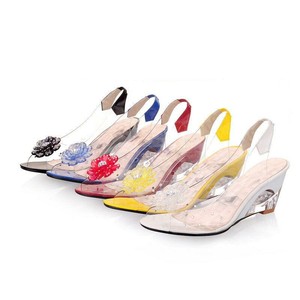clear plastic wedge shoes