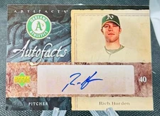 2007 Upper Deck UD MLB Artifacts Autofacts Rich Harden Oakland A's Auto #HA