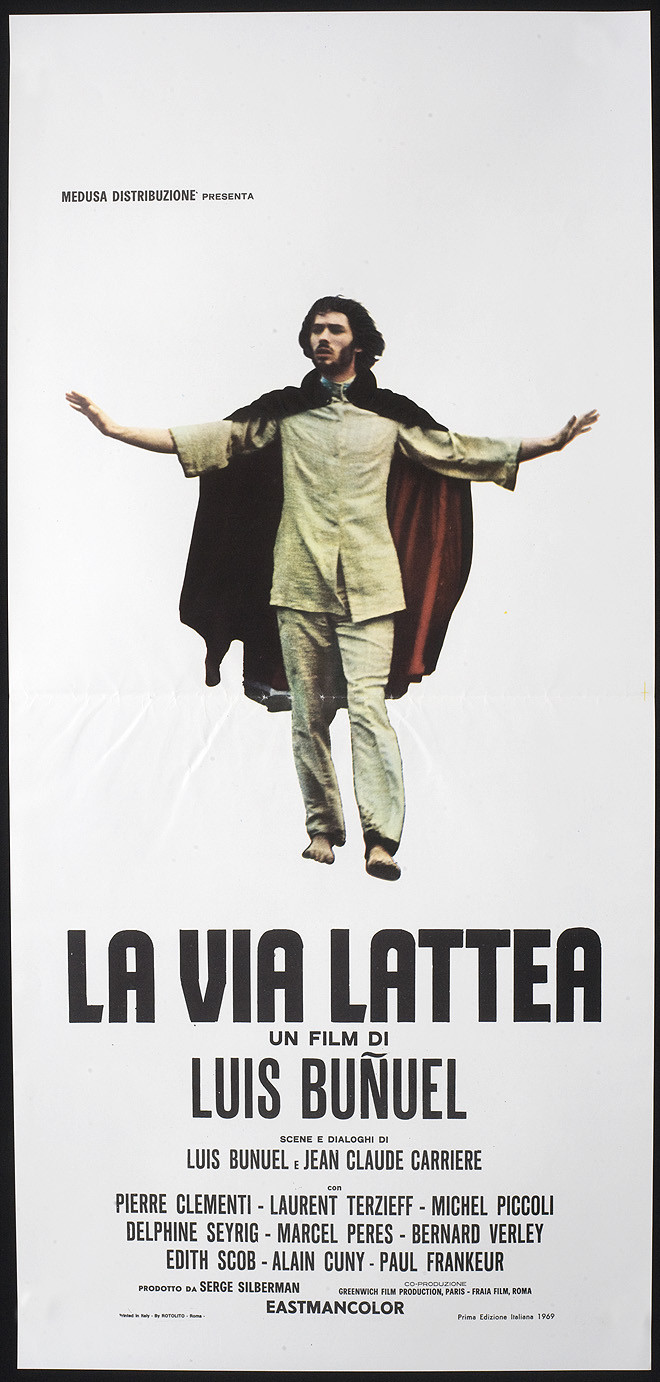 Locandina originale film La via lattea (1969) - Regia di Luis Buñuel