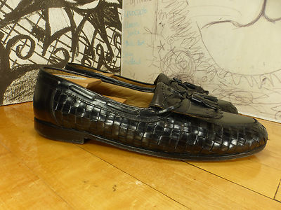 Johnston Murphy Black Leather Basket Weave, Dbl Kiltie  display picture 1