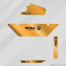 GOLD CHROME EUROPEAN STYLE DD2 ROTAX RADIATOR STICKER KIT - KARTING