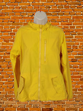 WOMENS FATFACE SIZE UK 12 YELLOW LIGHT RAIN MAC JACKET COAT HOOD ACTIVE CASUAL