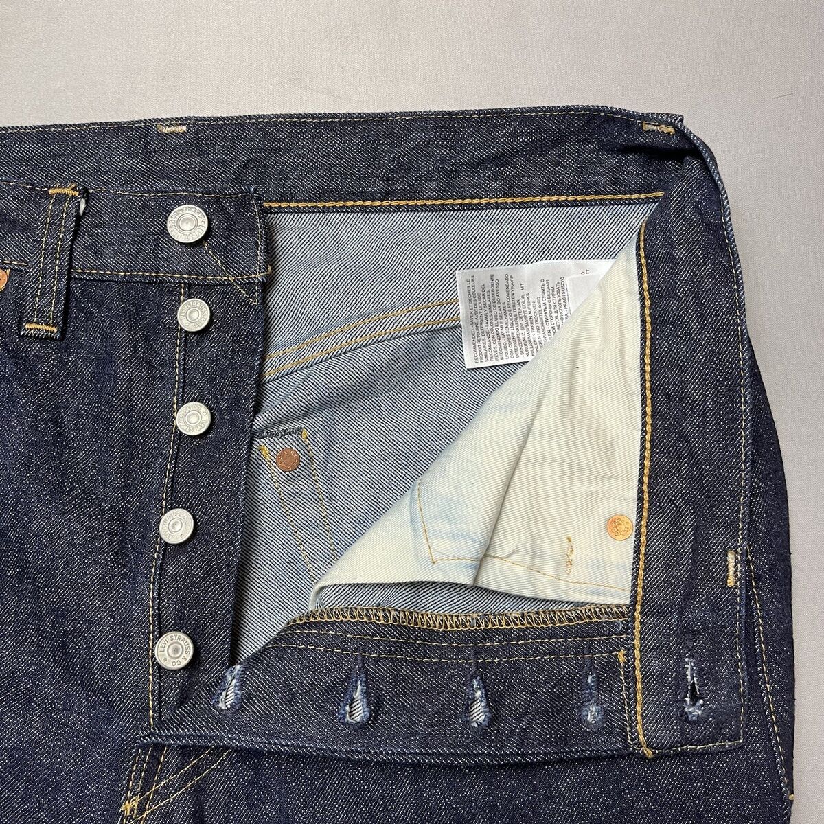 Vintage 90s Levis 501XX Big E Selvedge Redline Dark Blue Vintage 90s Levis 501XX Big E Selvedge Redline Dark Blue