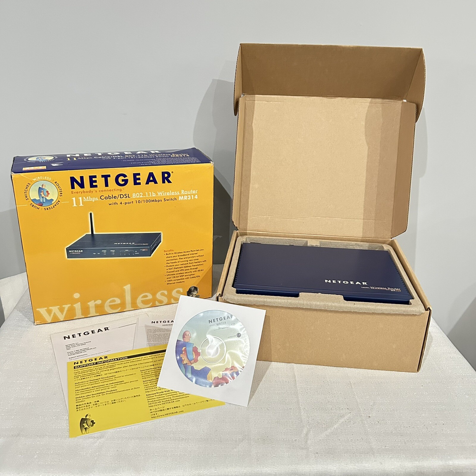 Netgear Cable/DSL Wireless Router MR-314 With Power Cord