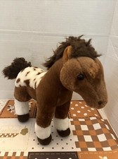 2020 Aurora Western Dakota Pinto Appaloosa Brown White  Black Plush Horse Toy