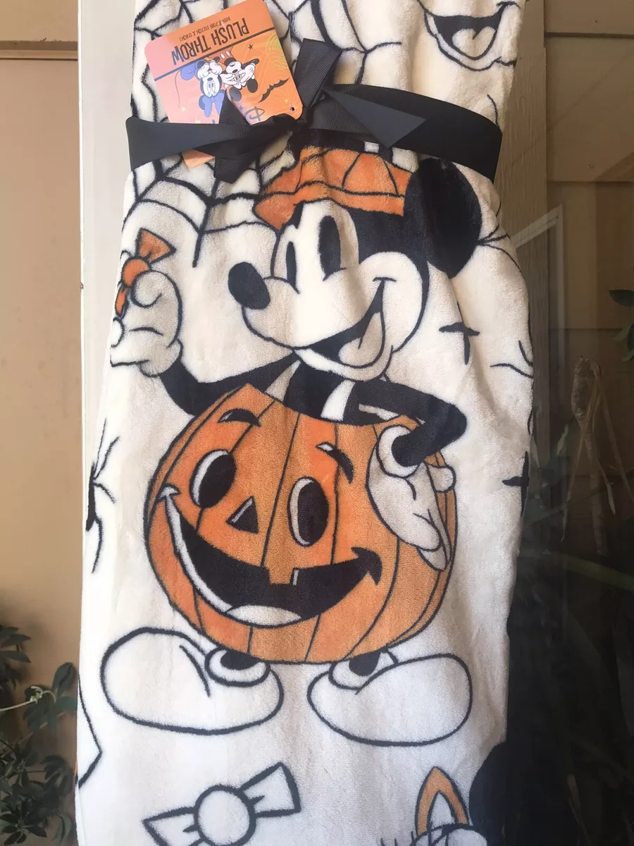 Disney Mickey & Minnie Halloween Fleece Blanket 50x70 Plush Throw