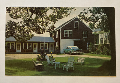 Vintage Mid Century Postcard, Patton's Motel & Guest House, Boothbay Harbor ME