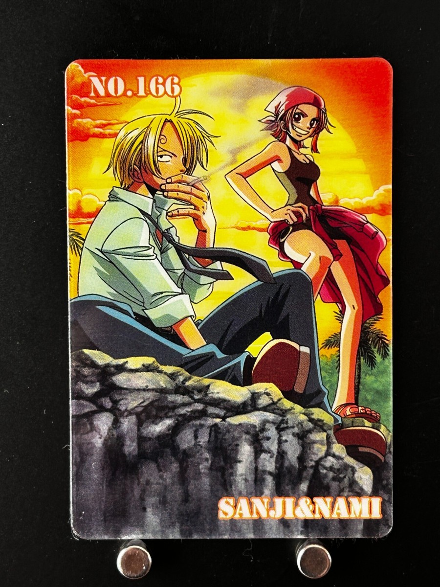 Sanji Nami ONE PIECE Plastic Card BANDAI #166 Japanese JAPAN Very