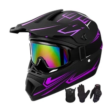 Youth Kids Motocross Helmet Motorcycle Dirt Bike Off-Road Mountain Bike BMX M...