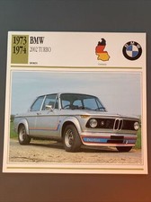 BMW 202 Turbo Automobile 1973-74 Germany Sports Car Ephemera Litho Photo NMT