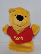 Winnie the Pooh Bear Vintage Plush Toy Hand Puppet 9 inch Mattel