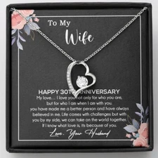 30th Anniversary Gift For Wife Necklace, 30 Year Anniversary, 30th Wedding Gift